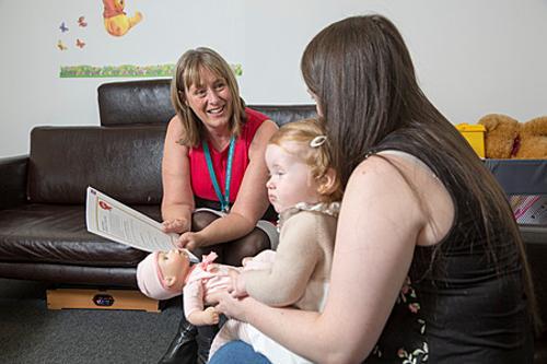 Health Visitor, mother and child